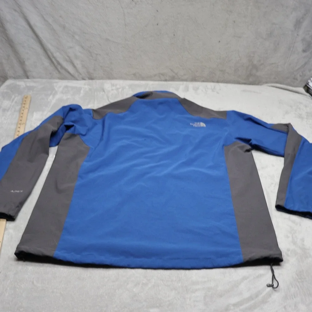 North Face Jacket Men XXL Blue Apex Softshell Rain Wind Full Zip Outdoor READ